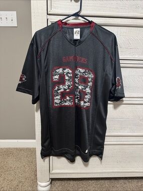 Russell Athletic Black and Maroon Gamecocks #28 Football Jersey